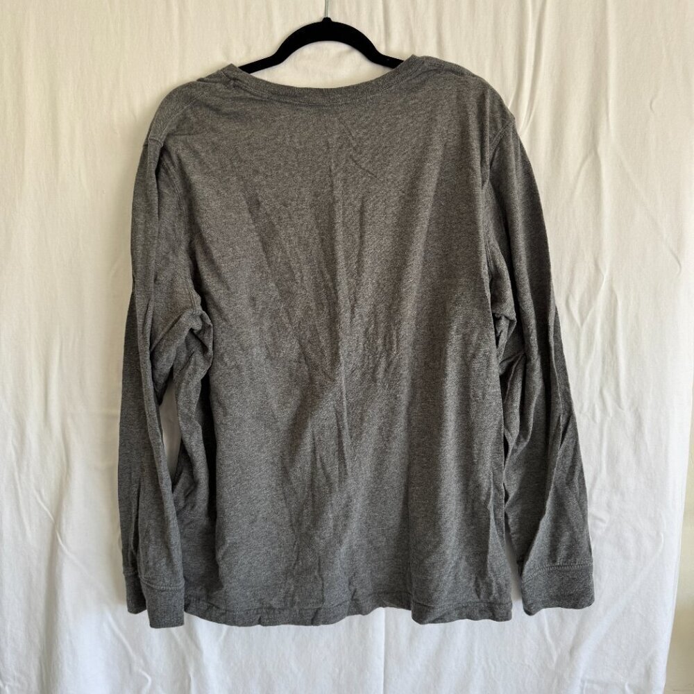 George Men’s Long Sleeve Gray Crewneck Tee Shirt – Size 2XL - Picture 2 of 3